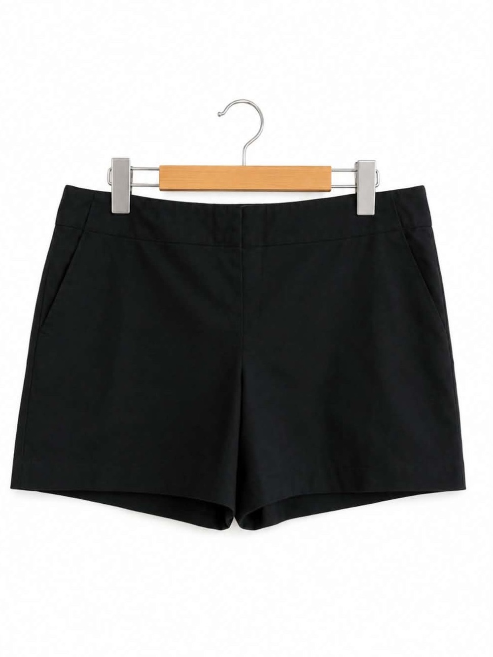 Banana Republic Black High-Waist Tailored Shorts Side Zipper – Size 12 EUC